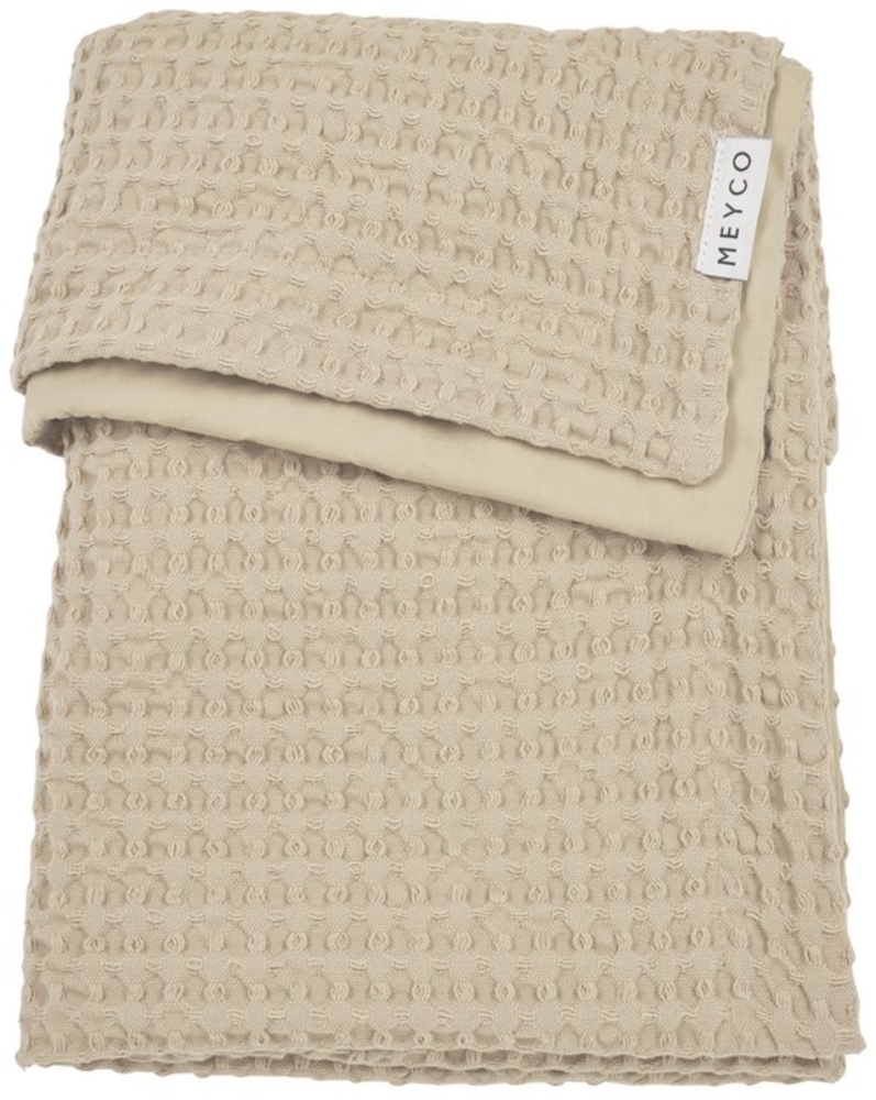Meyco Waffel Babydecke - 75 x 100 cm - Sand Braun Bild 1