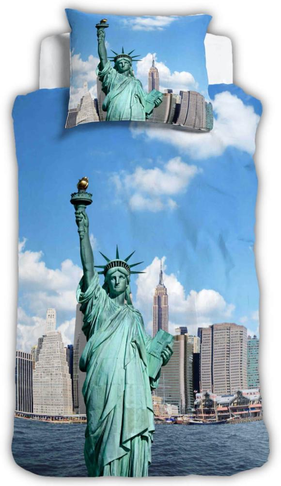 New York Bettwäsche Freiheitsstatue Digitaldruck ESPiCO Sleep and Dream 135x200 + 80x80 cm Bild 1