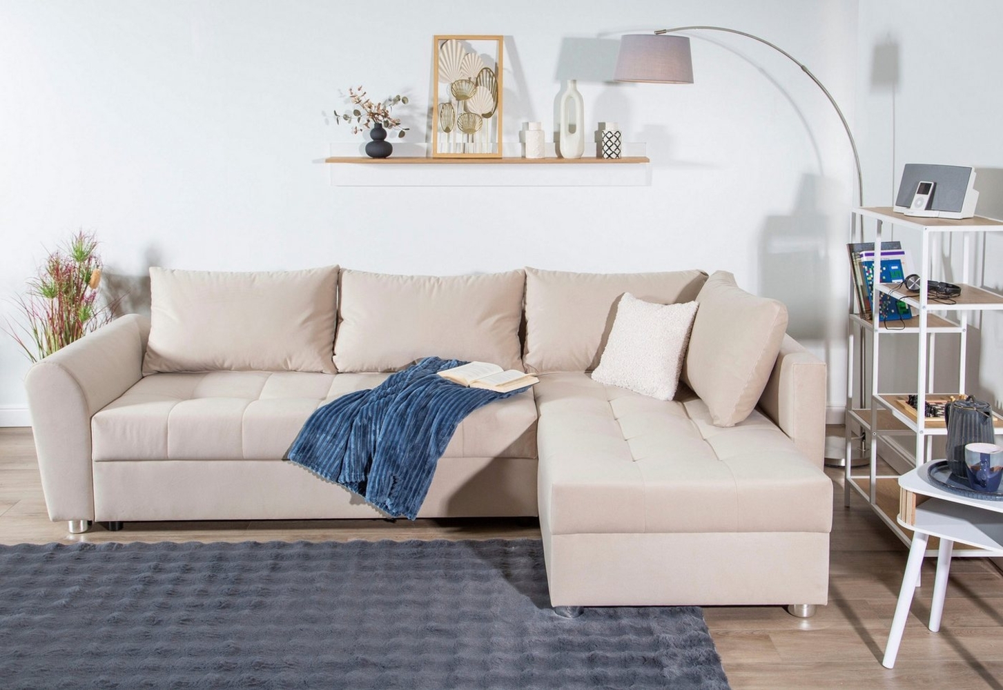 COLLECTION AB Ecksofa JANA XL-Sofa L-Form, inkl. Bettfunktion, Bettkasten und Bonnelfederkern Bild 1