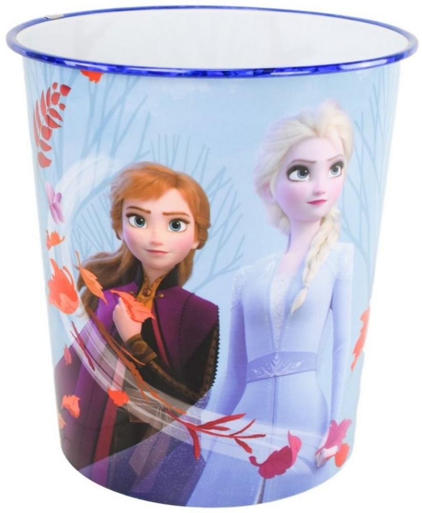 Papierkorb fürs Kinderzimmer aus Kunststoff Zeichentrickfiguren Motiv Ø21cm Frozen II Bild 1