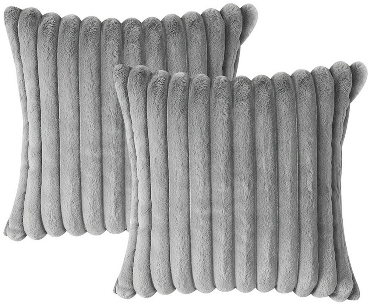 REDOM Kissenbezüge 2er Sofakissenhüllen Set Zierkissenbezüge, (2 Stück), 45x45cm Couchkissenbezug mit Reißverschluss weich hautfreundlich Bild 1