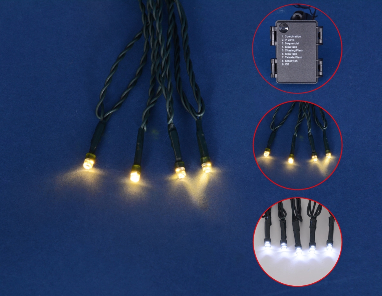 TrendLine LED Lichterkette 40 LED Batterie 8 Funktionen Weihnachtslichterkette Bild 1