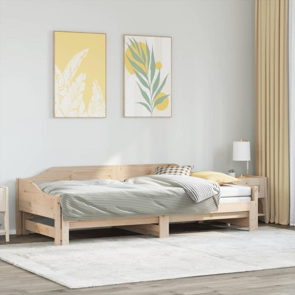 vidaXL Tagesbett Ausziehbar 90x190 cm Massivholz Kiefer 850908 Bild 1