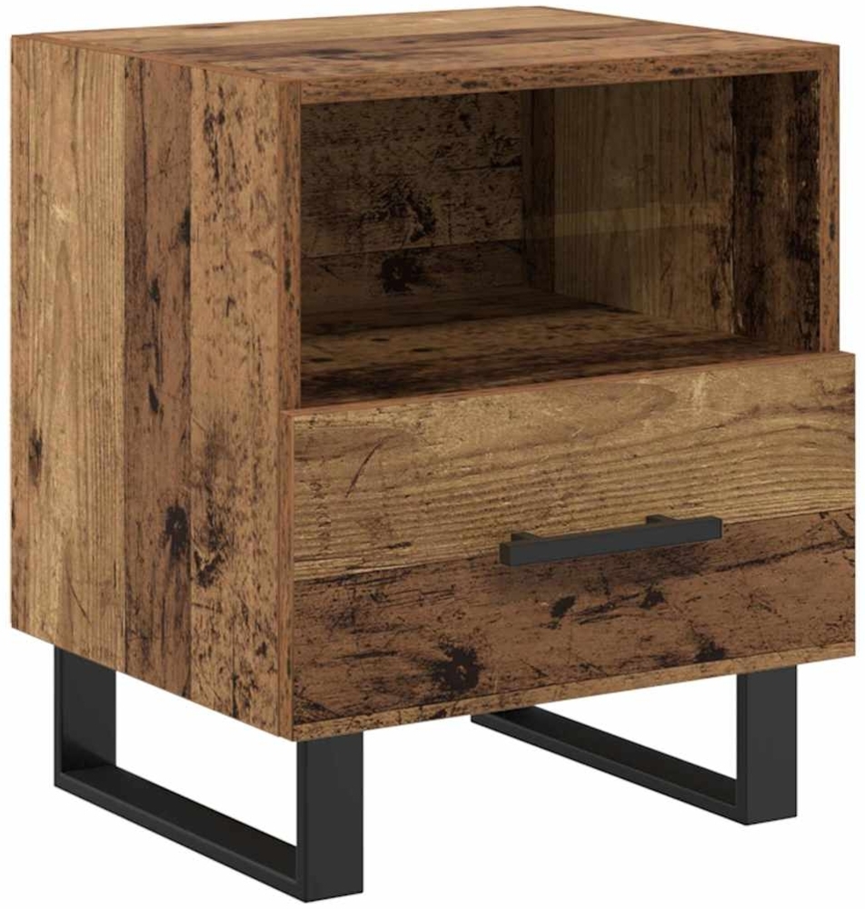 vidaXL Nachttisch Altholz 40 x 35 x 47,5 cm Holzwerkstoff 882087 Bild 1