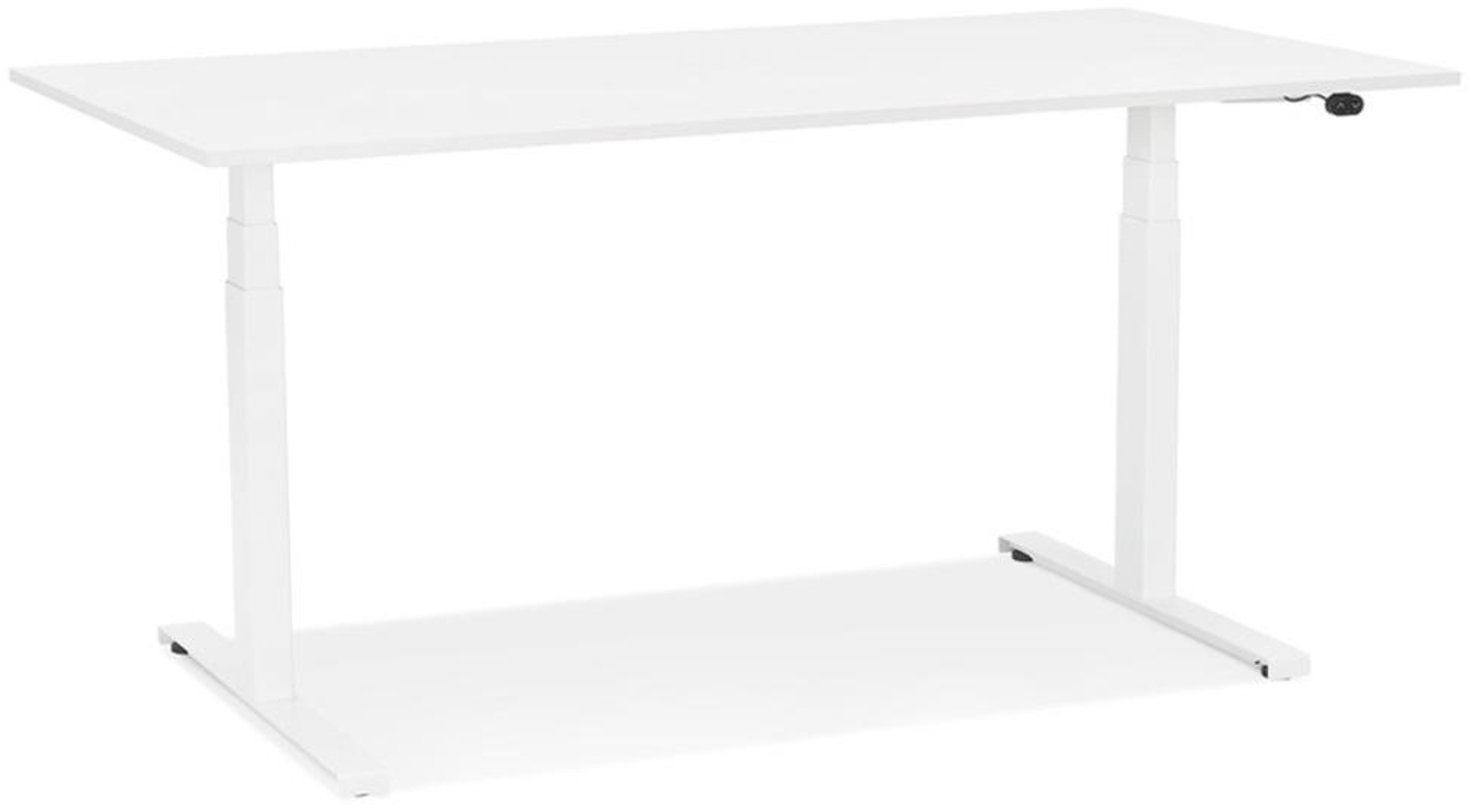 Kadima Design Arbeitstisch elektrisch höhenverstellbar 65-133 cm | 140x70 cm | Homeoffice weiß | Computertisch Melaminholz Bild 1