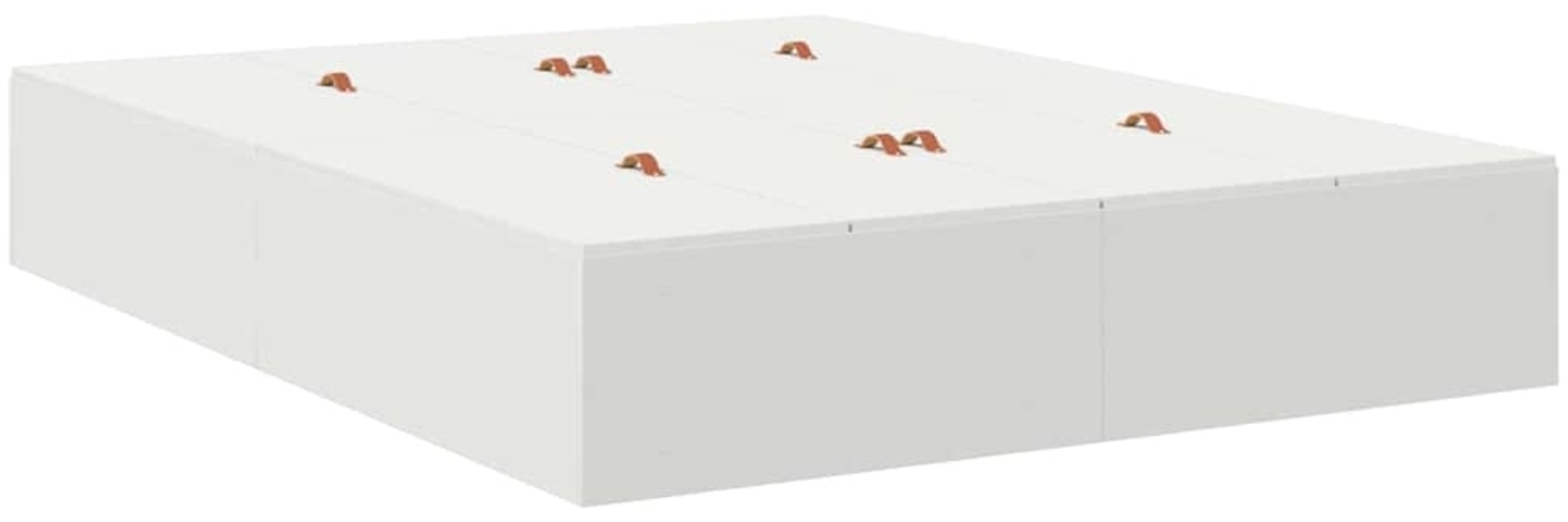 vidaXL Aufbewahrungsbettgestell Weiß 150 x 200 cm Holzwerkstoff 3335381 Bild 1