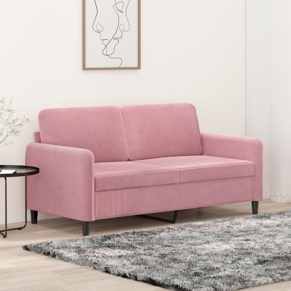 vidaXL 2-Sitzer-Sofa Rosa 140 cm Samt Bild 1