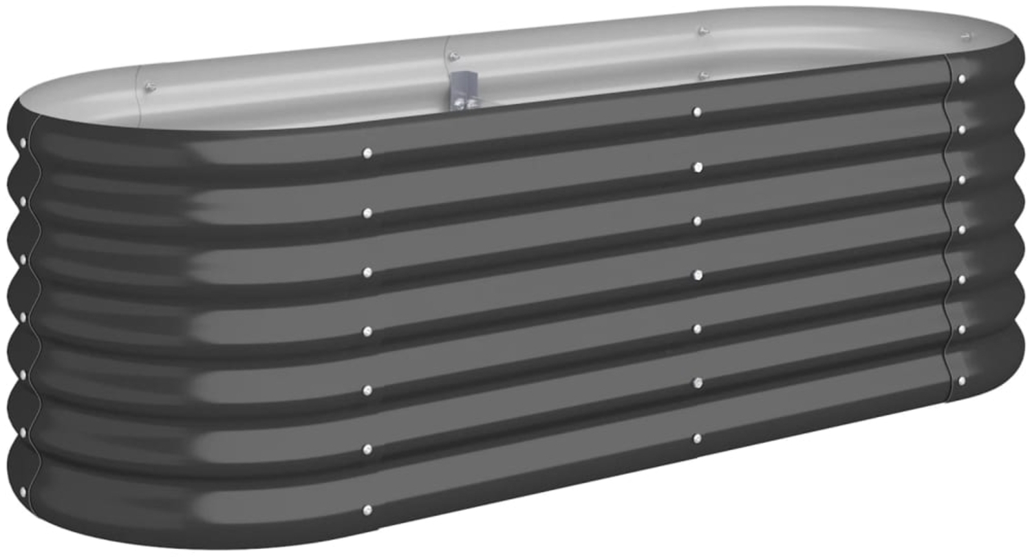 vidaXL Hochbeet Verzinkter Stahl 114x40x36 cm Anthrazit 318866 Bild 1