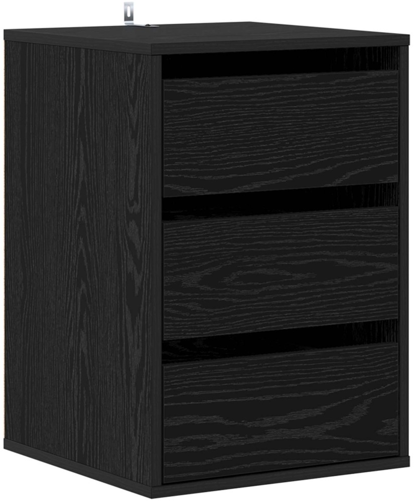 vidaXL Schubladenschrank Schwarz Eichen-Optik 41 x 40 x 58 cm 8003739 Bild 1