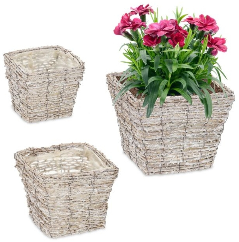 Quadratischer Blumentopf im 3er Set Bild 1