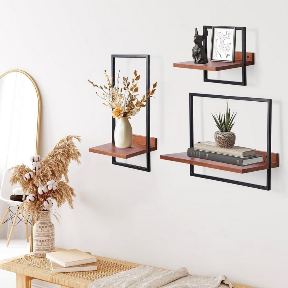 Youyijia Bücherregal Square Bookcase for Wall Decoration, Hanging Shelves Bild 1