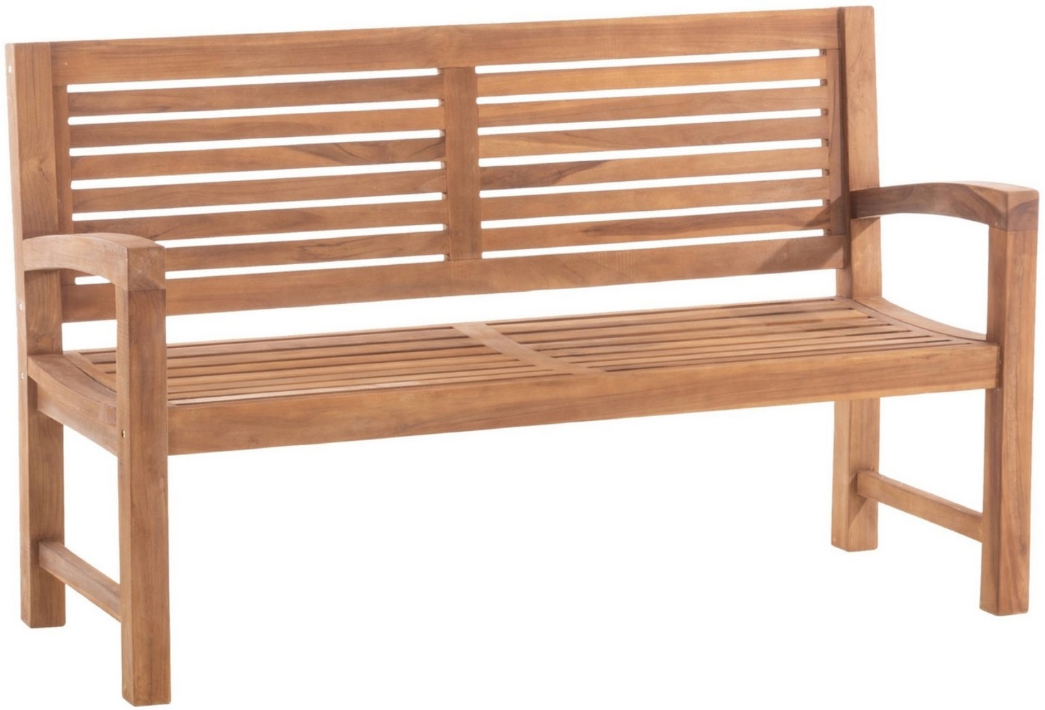 TPFGarden Gartenbank Halmur, Teak-Holz Garten Bank Sitzbank massiv mit Sprossendesign 150 cm Bild 1