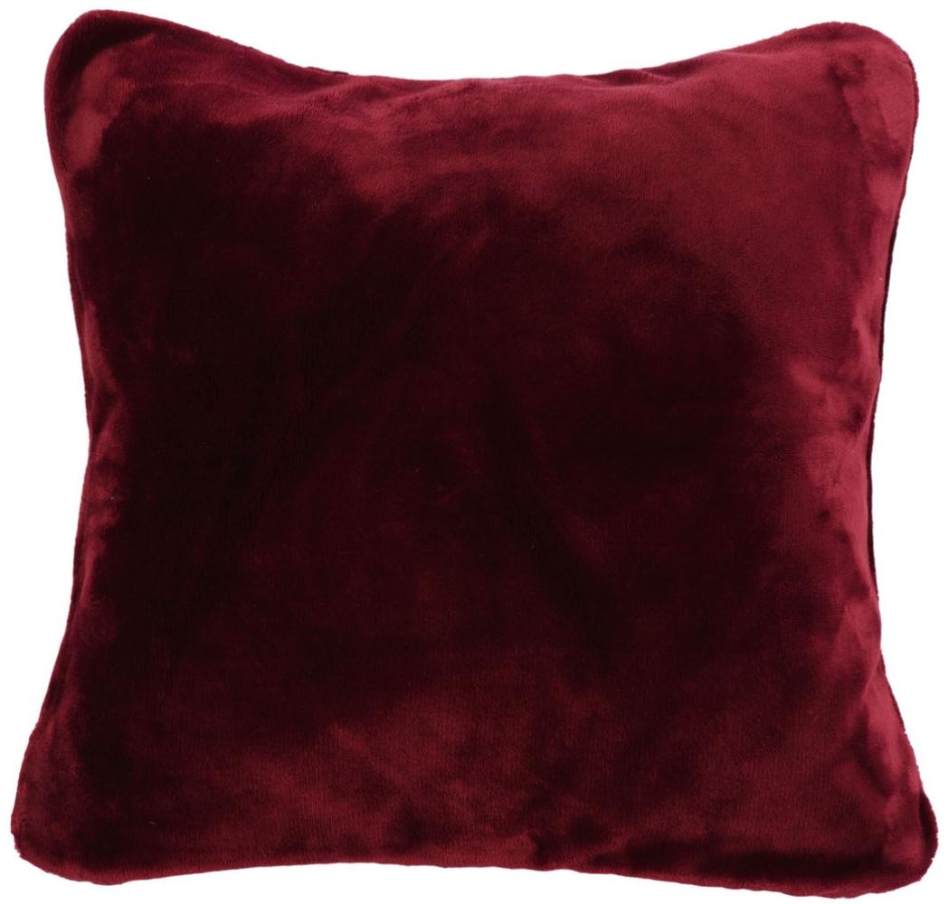 Premium Cashmere Kissenhülle 2er Set viele Farben ganzjährig 50 x 50 cm - Bordeaux (33) Bild 1