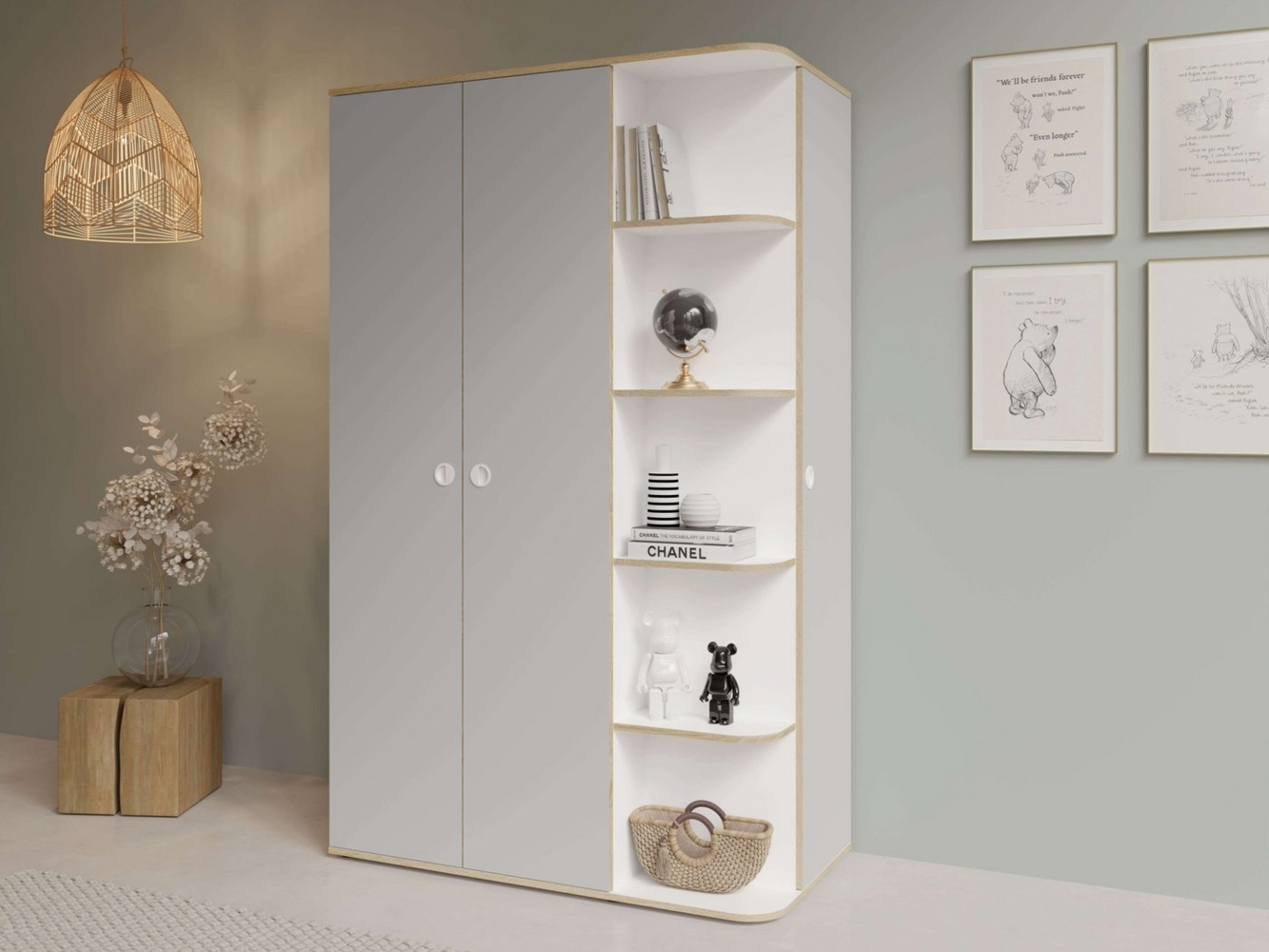 Home affaire Kleiderschrank ELLETE geräumiger Schrank mit Regalfächern und Kleiderstangen Bild 1