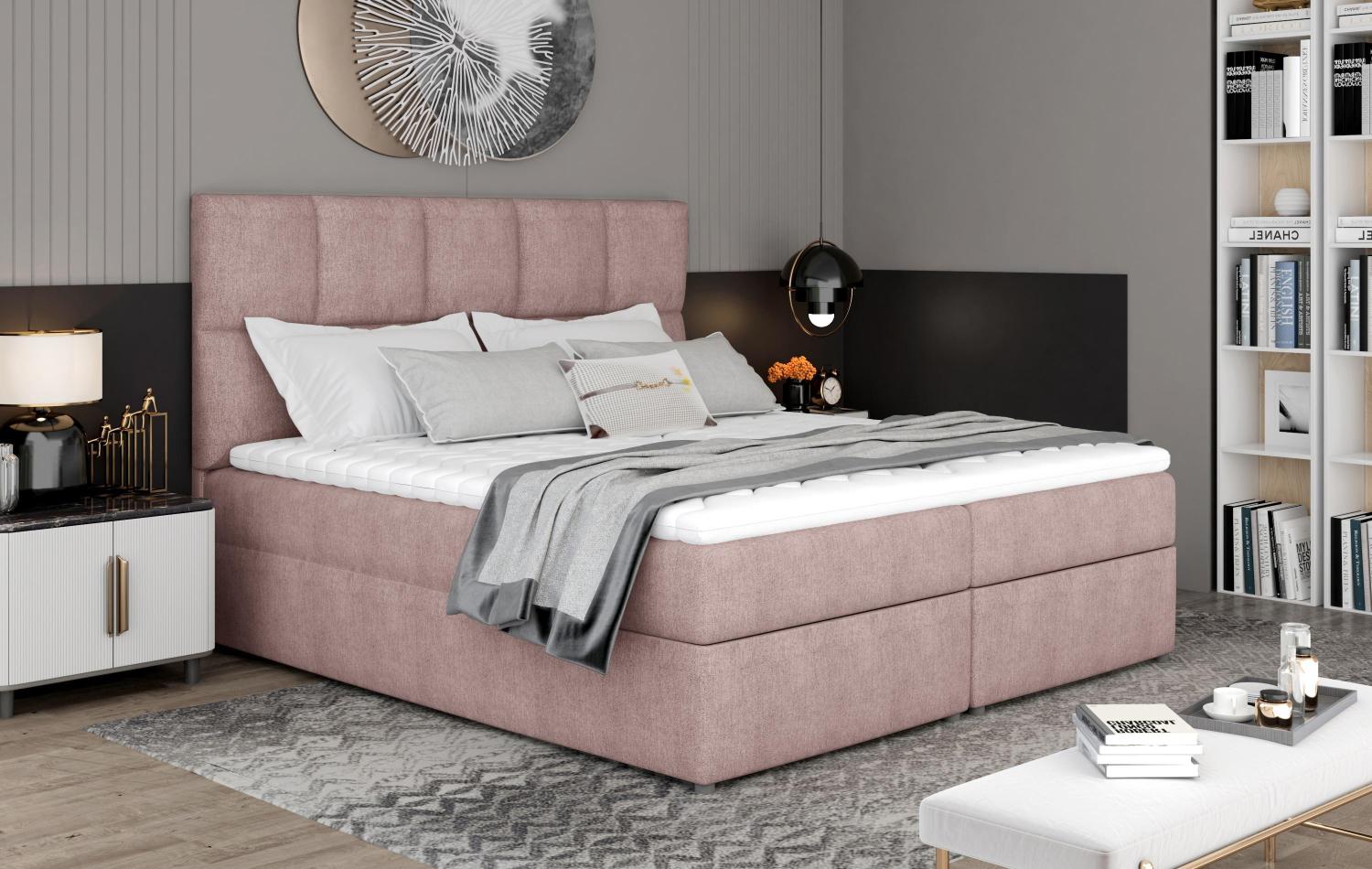 Wohnideebilder Glossy 185x210 Rosa Boxspringbett Glo_08_1.8 Bild 1