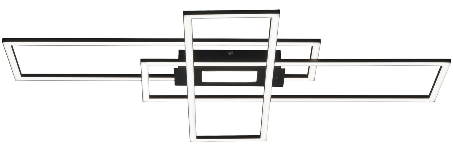 Leuchten Direkt LED CCT 'Asmin' Deckenleuchte, dimmbar, schwarz 99x69,5 cm Bild 1