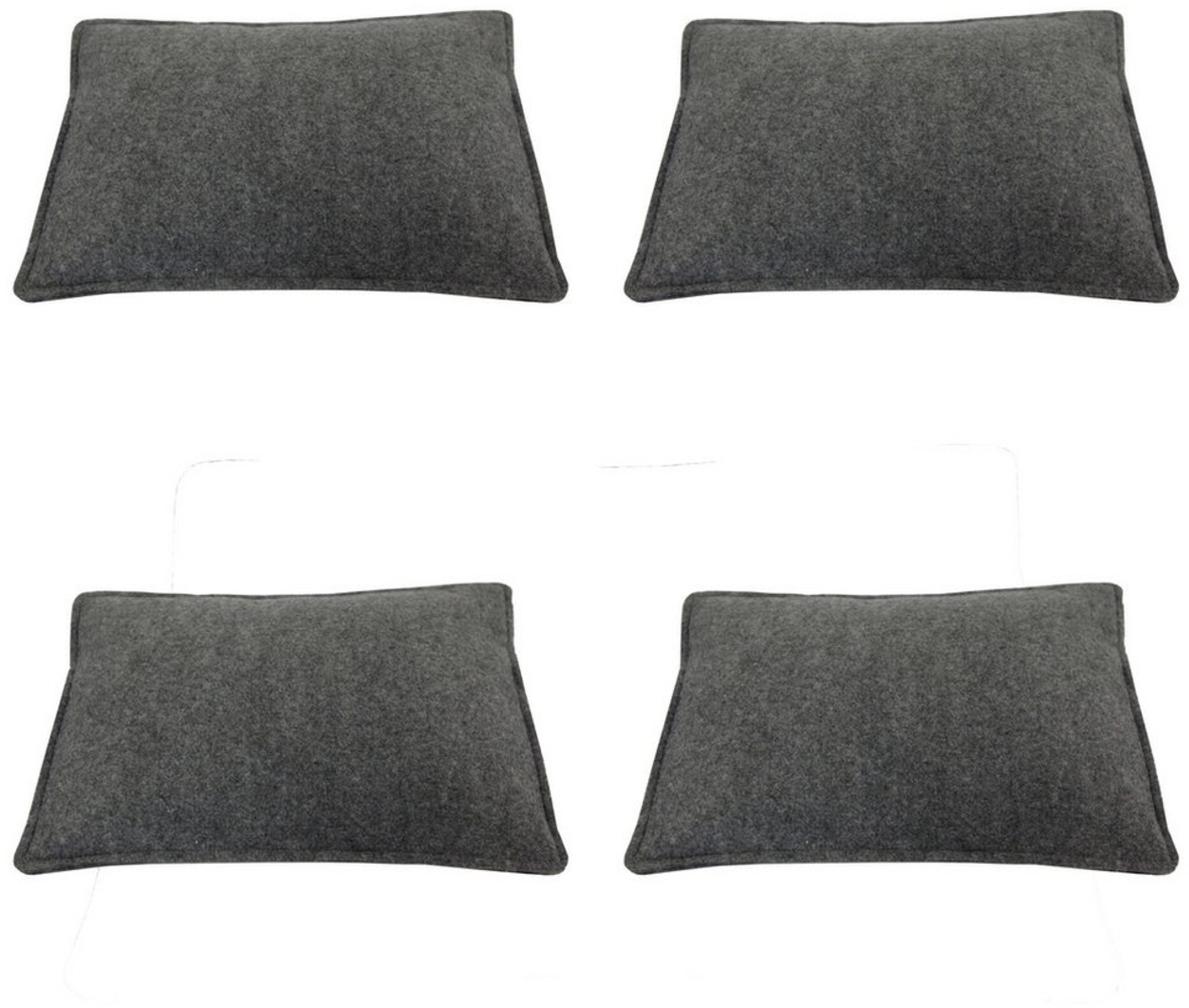 Sensalux Bankauflage Sensalux Sitzkissen für Bierbänke aus robustem Nadelfilz Farbe wählbar, (Robustes Nadelfilz - Grau, 4 Stück), Schnelles einfaches Anbringen, Flexibel einsetzbar, Klettverschluss Bild 1