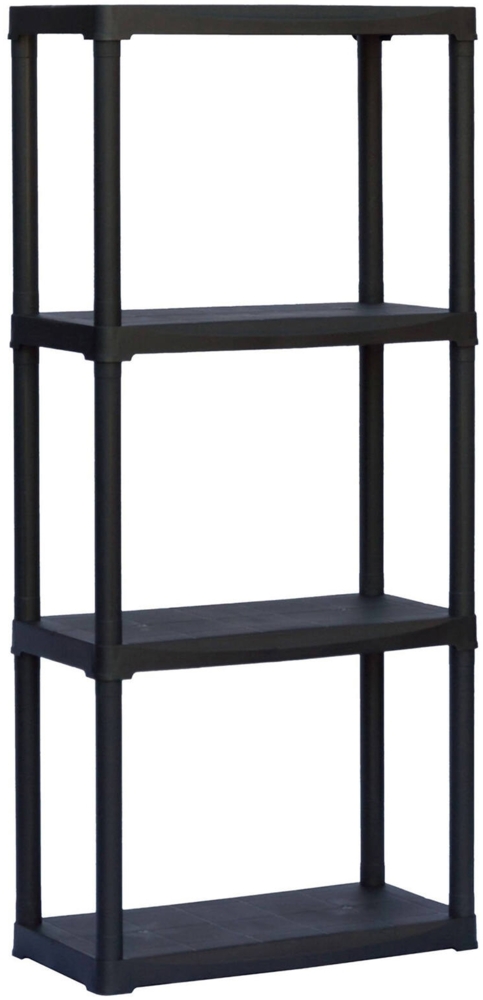 Dmora Akay Outdoor-Garderobe, Outdoor-Regal, Mehrzweck-Balkongarderobe, Outdoor-Schrank, 100 % Made in Italy, Anthrazit, 60 x 30 x 133 cm Bild 1