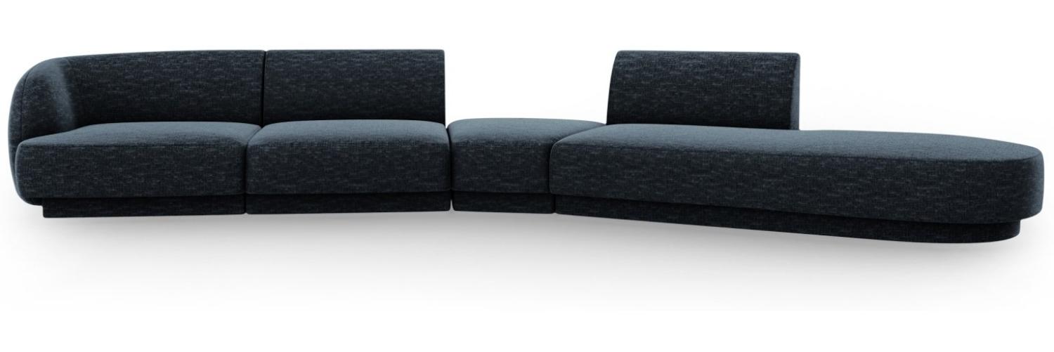 Micadoni Modulares Sofa Miley 5-Sitzer Rechts Chenille Königsblau Bild 1