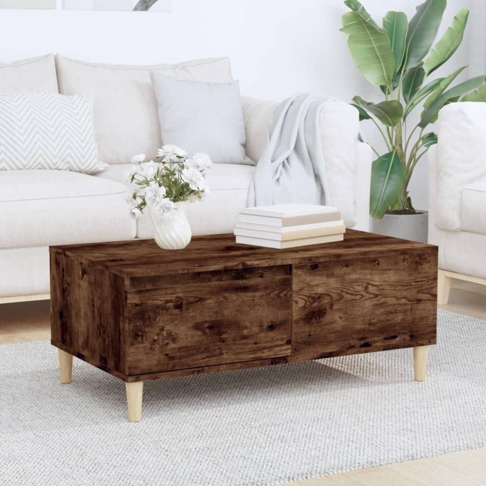 vidaXL Couchtisch Räuchereiche 90x50x36,5 cm Holzwerkstoff 821113 Bild 1