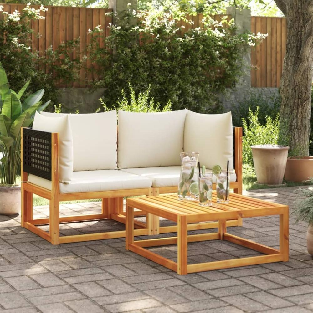 vidaXL Garten-Ecksofas mit Kissen 2 Stk. Massivholz Akazie 3278876 Bild 1