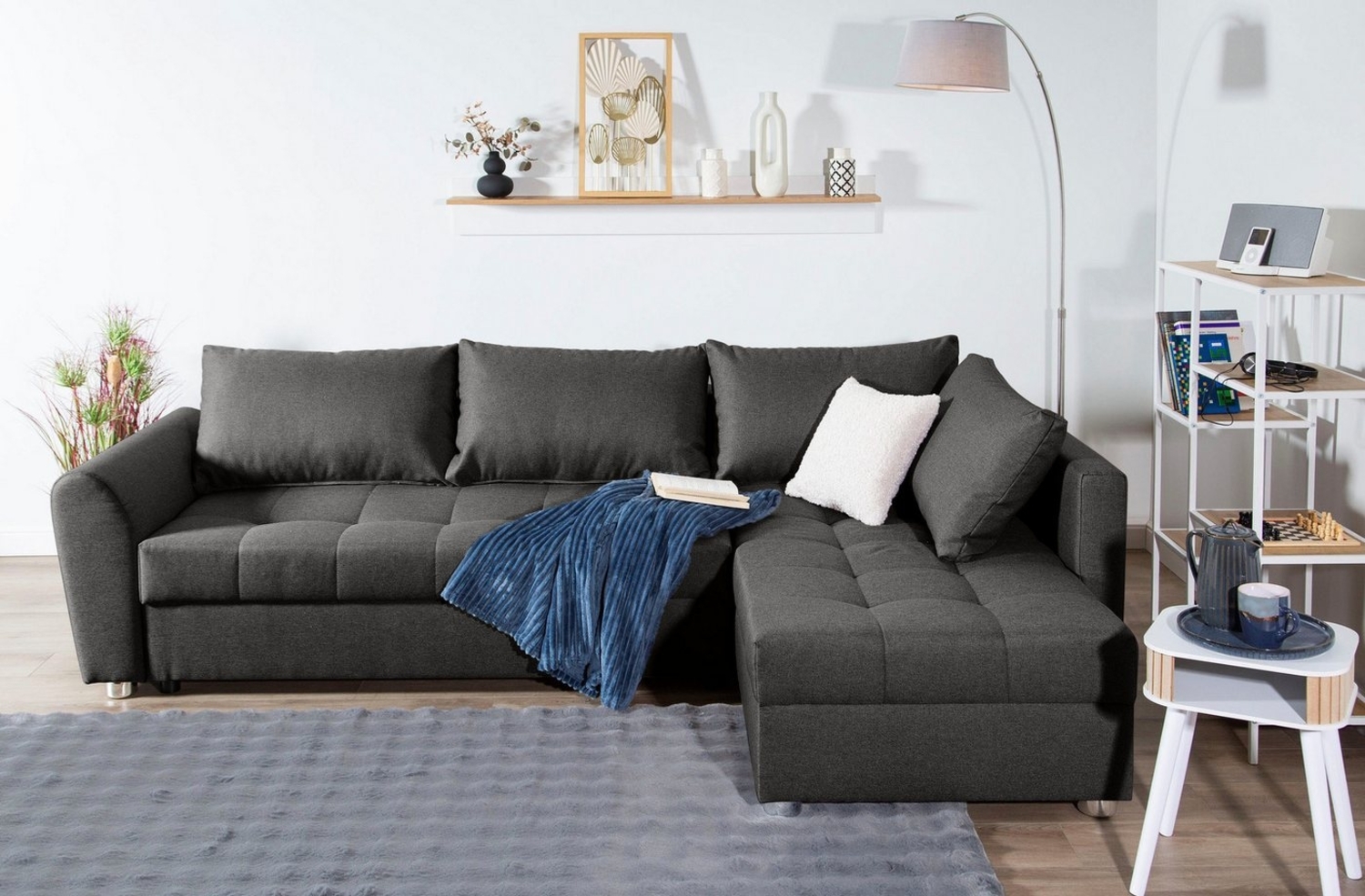 COLLECTION AB Ecksofa JANA XL-Sofa L-Form, inkl. Bettfunktion, Bettkasten und Bonnelfederkern Bild 1