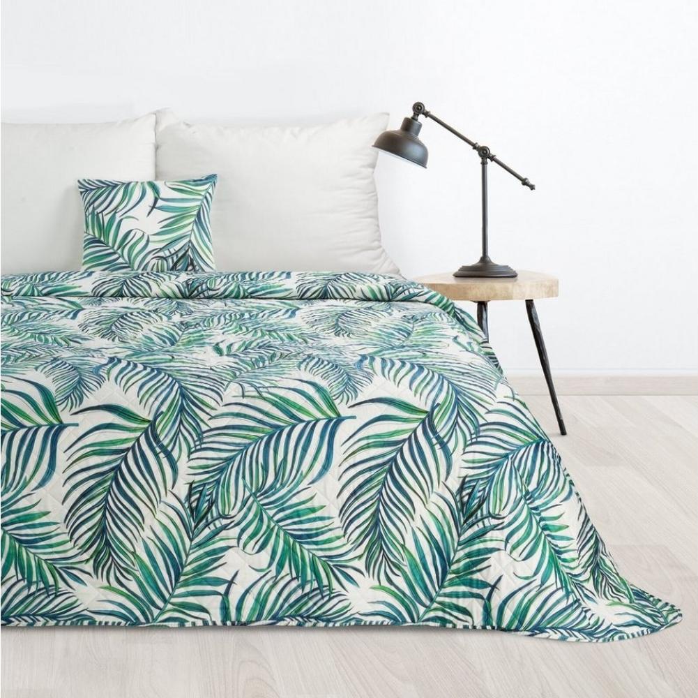 Design91 Tagesdecke Tropical, Palmen Muster Grüne Blätter Papagei Dschungel Motiv Bild 1