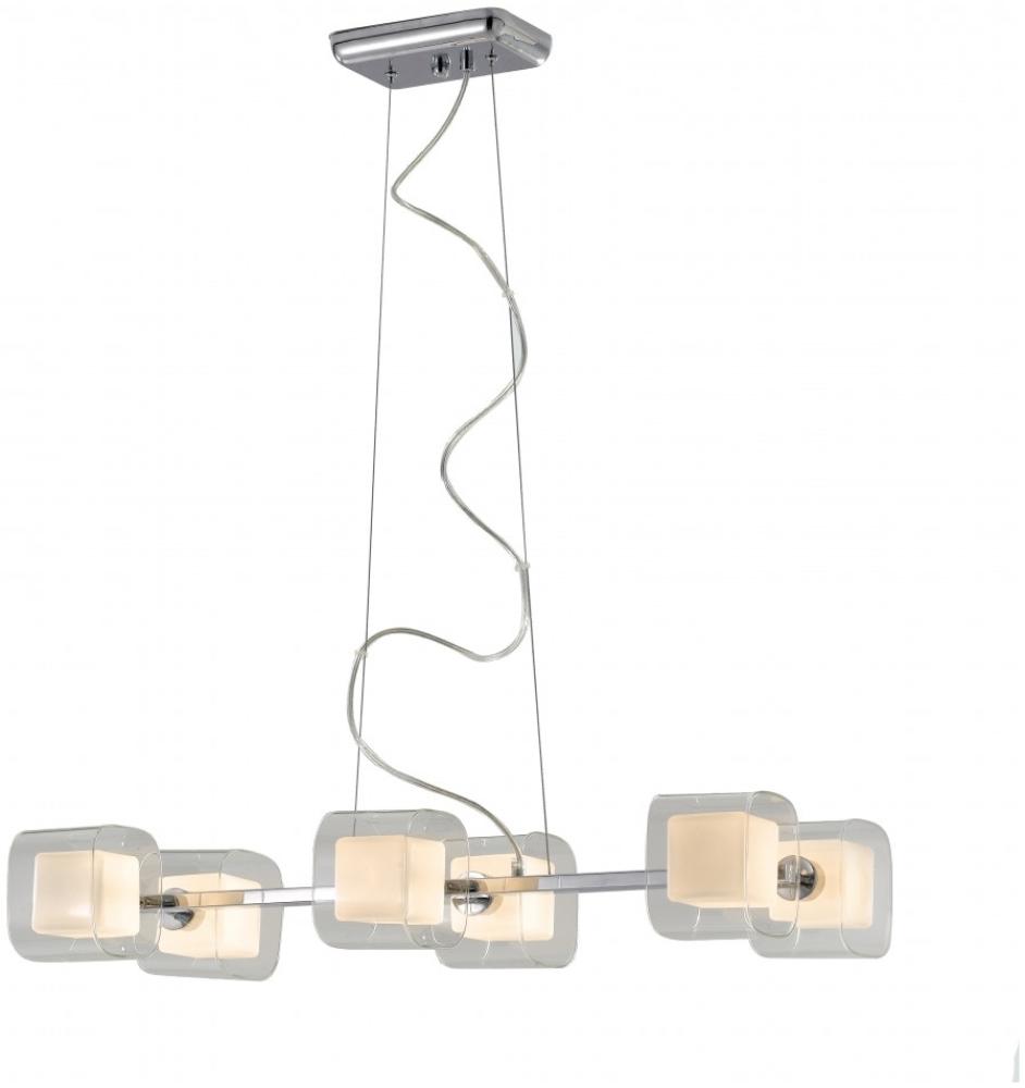 Pendelleuchte YOGA G9, 42W inkl. Leuchtmittel Metall/glas chrom/weiß Bild 1