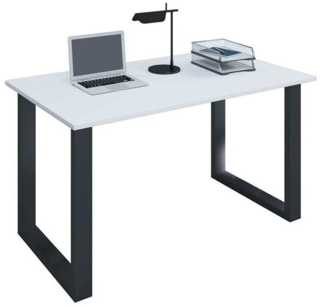 VCM Schreibtisch Lona 80x50 U-Fußgestell Buche/Schwarz Bild 1