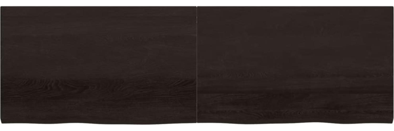 vidaXL Tischplatte Dunkelbraun 200x60x(2-4)cm Massivholz Eiche 3156462 Bild 1
