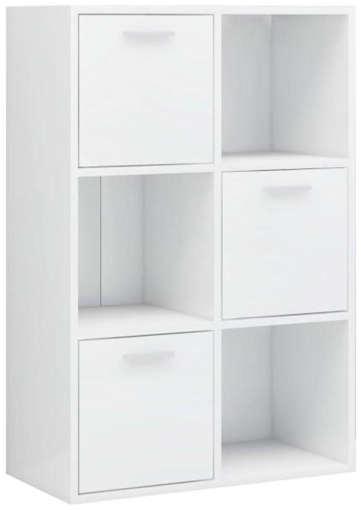 vidaXL Lagerschrank Hochglanz-Weiß 60x29,5x90 cm Holzwerkstoff 801140 Bild 1