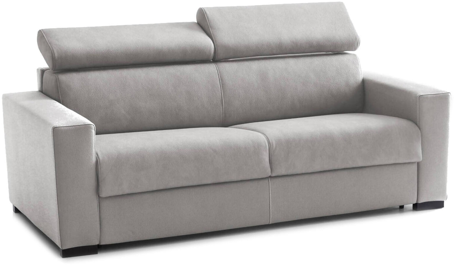 Dmora 3-Sitzer Schlafsofa Action, Wohnzimmersofa mit drehbarer Öffnung, verstellbare Kopfstützen und Standardarmlehnen, 100 % Made in Italy, 220 x 95 x 85 cm, Grau Bild 1