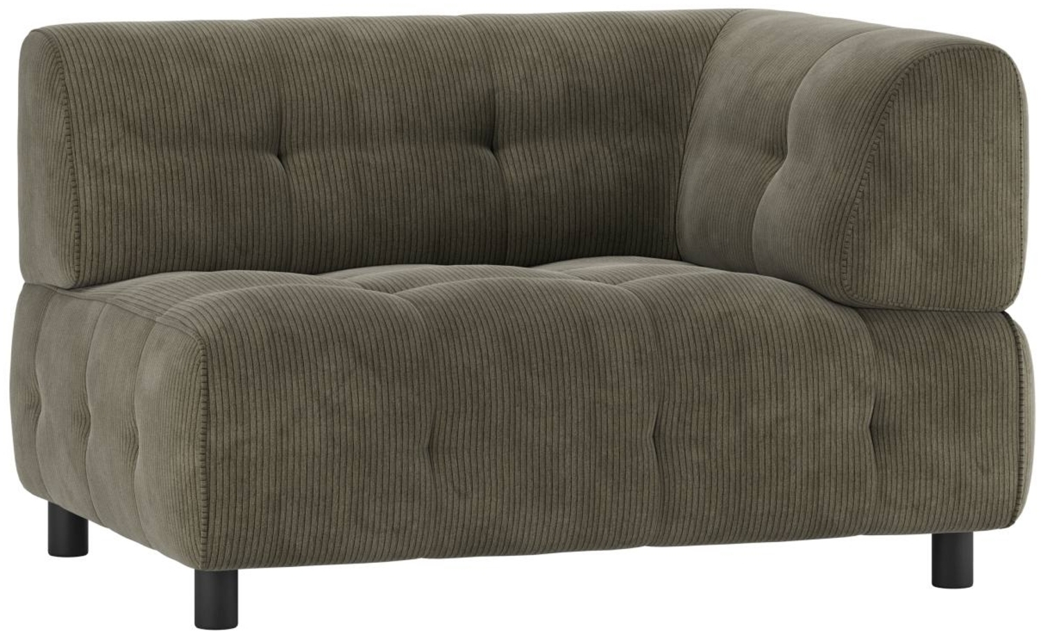 Modulsofa Louis aus Rippstoff Rechts, Grün Bild 1