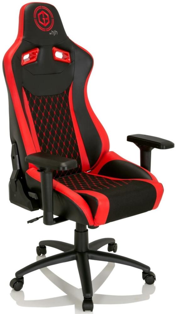 hjh OFFICE Gamingstuhl GAMEBREAKER SX 04 Stoff, Kunstleder Schwarz/Rot Bild 1