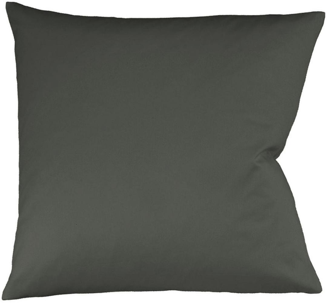 Fleuresse Interlock-Jersey-Kissenbezug uni colours anthrazit 9031, Größe 40x40 cm Bild 1