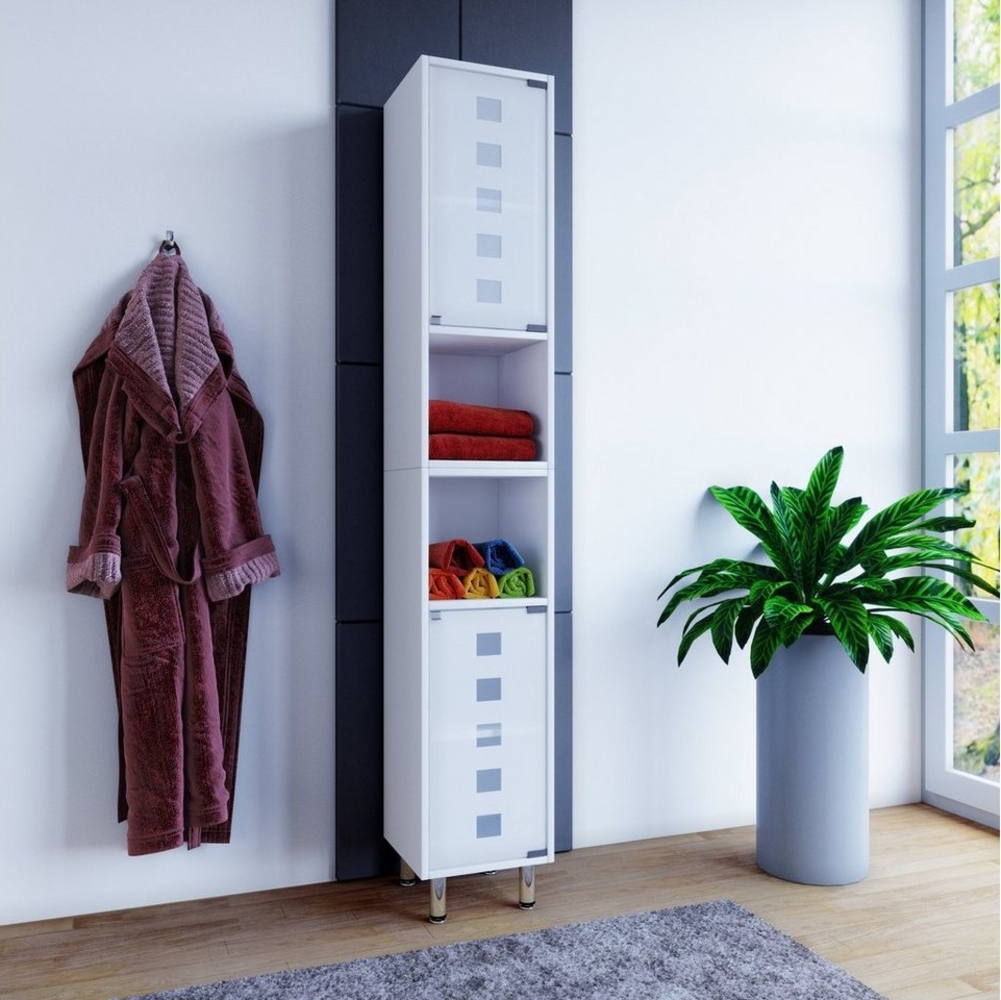 Darola Badschrank Badmöbel Wandschrank Badezimmer Bad Möbel Schrank weiß Bild 1