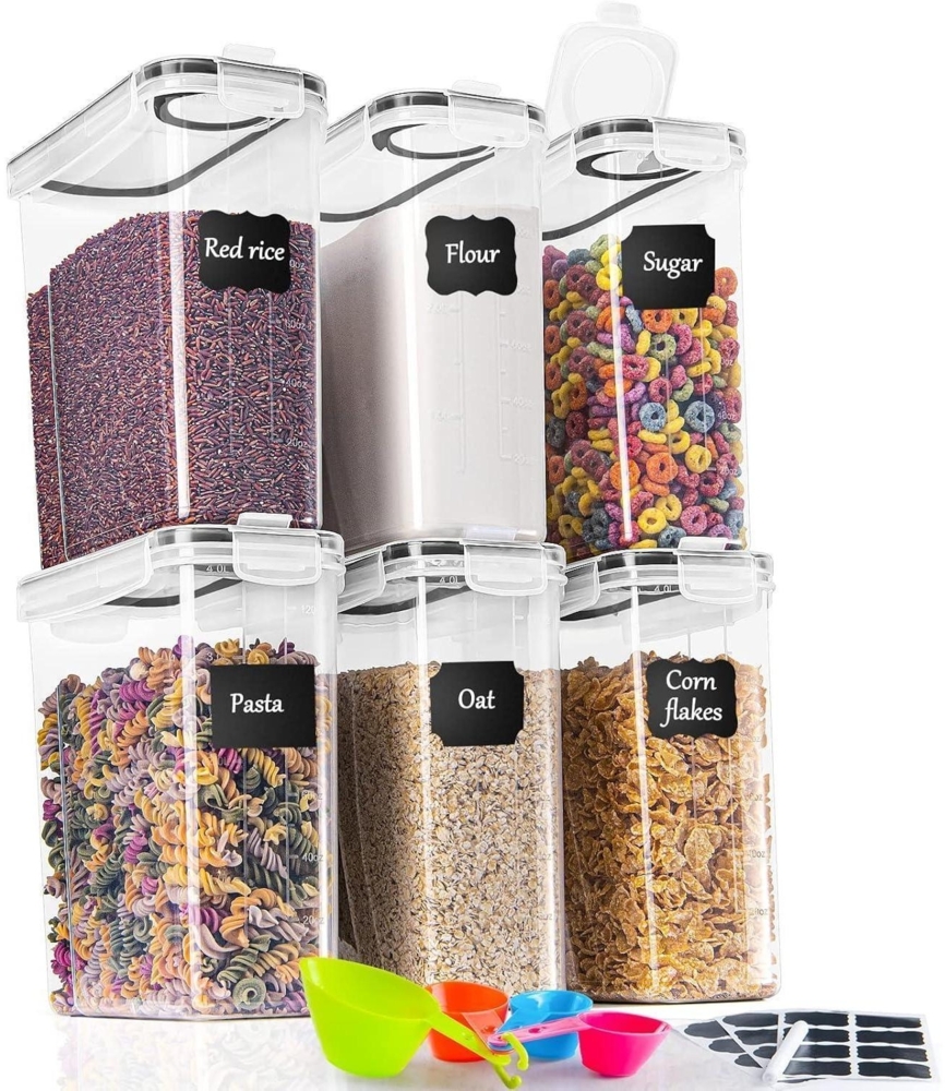 GoMaihe Vorratsdosen Set 2.5L 6er Aufbewahrungsbox Küche Luftdicht mit Deckel Bild 1