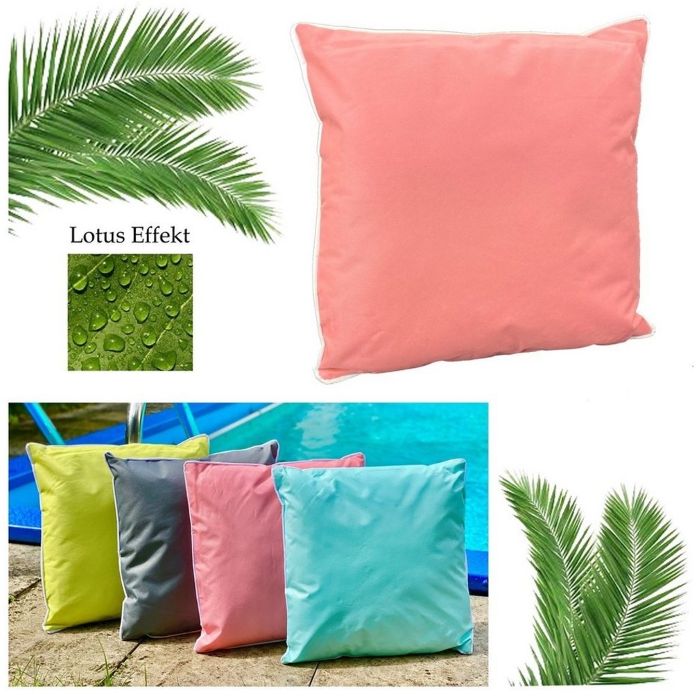 heimtexland Dekokissen Outdoorkissen Garten Outdoor Kissen wetterfest, Lotus Effekt, schmutz- und wasserabweisend, inkl. Füllung Bild 1