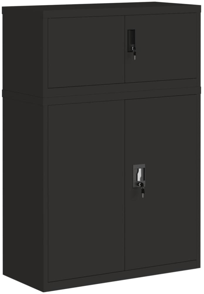 vidaXL Aktenschrank Schwarz 90x40x130 cm Stahl 3188323 Bild 1