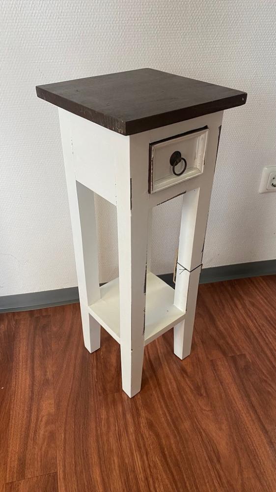 Blumensäule 25x67 cm "Style your Life"Holz weiß & braun Bild 1