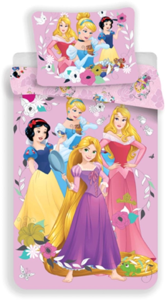 Disney Princess Mädchen Bettwäsche 140x200 cm 100% Baumwolle Bild 1