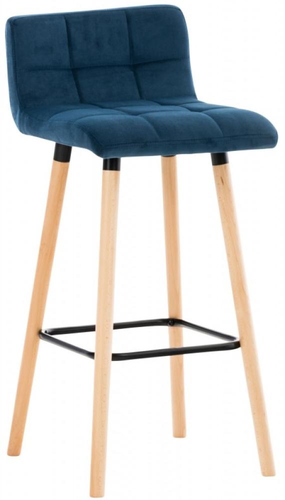 Barhocker Lincoln Samt blau Bild 1