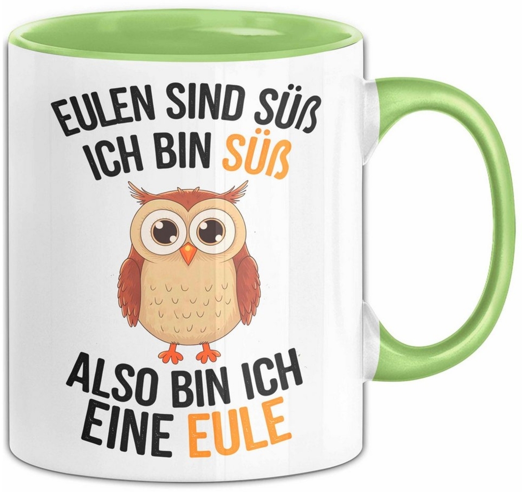 Trendation Tasse Eule Tierliebhaber Tasse Geschenk Lustige Geschenkidee Spruch Eulen Bild 1
