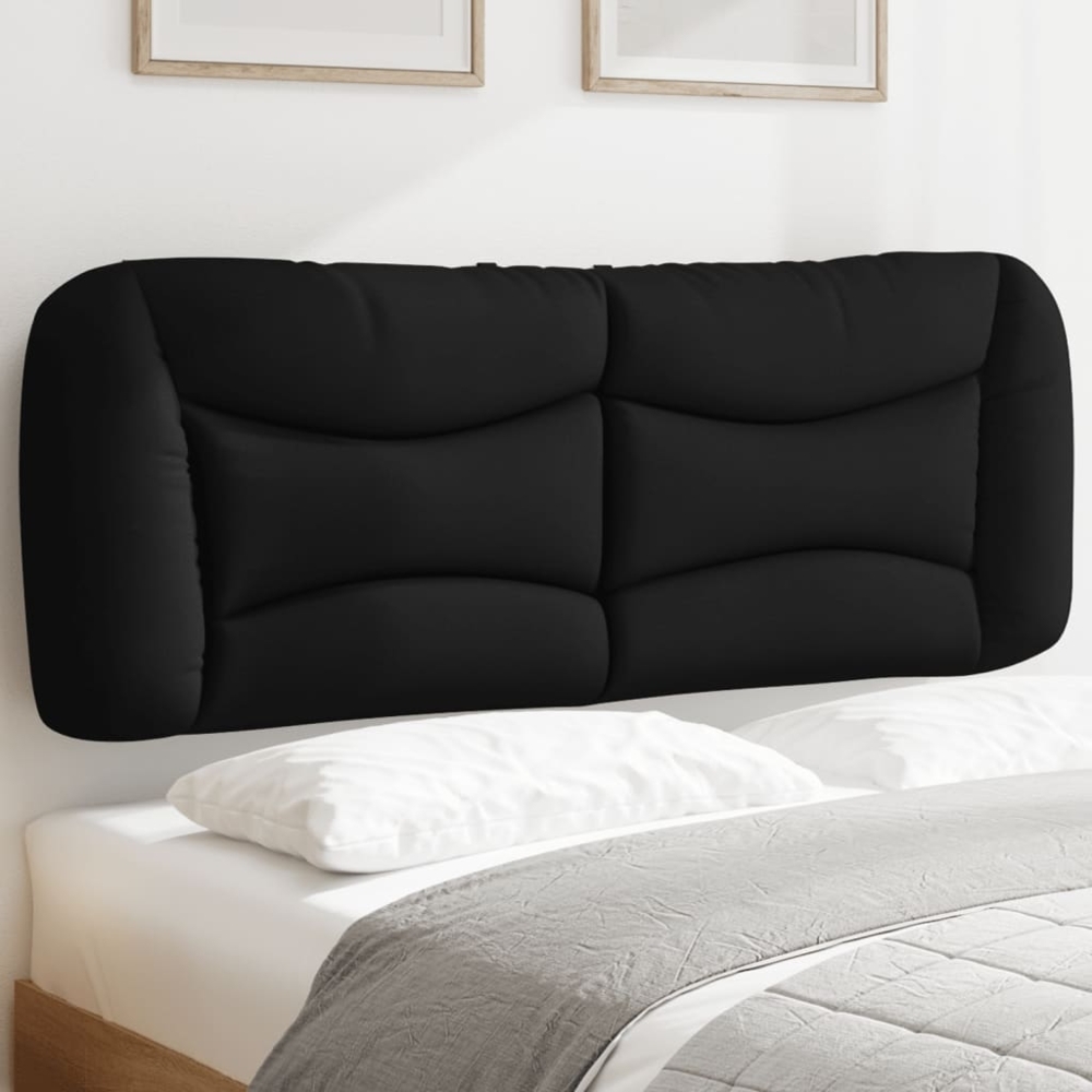 vidaXL Kopfteil-Kissen Schwarz 140 cm Stoff 374578 Bild 1