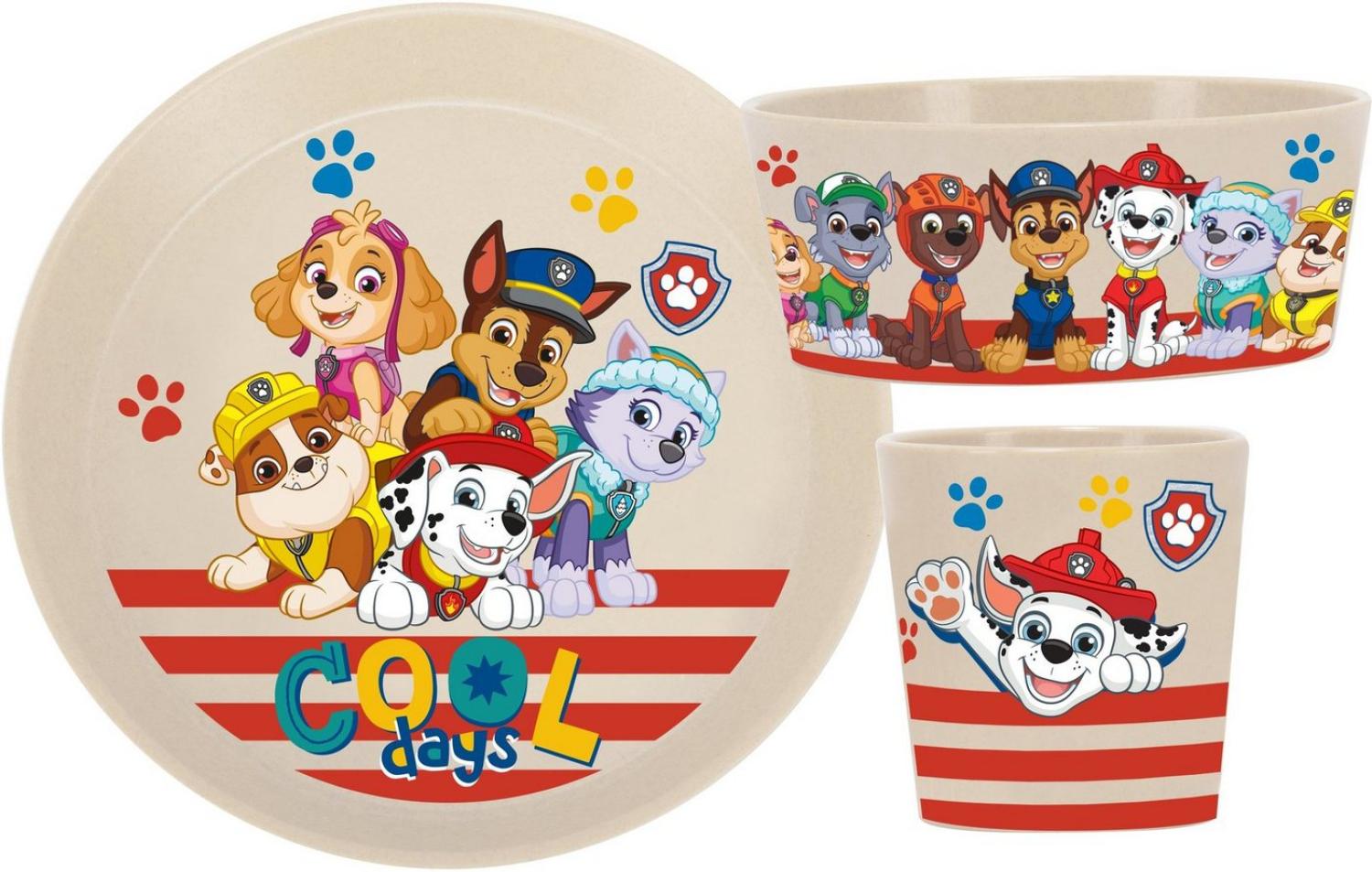 Koziol CONNECT Kindergeschirrset 3-teilig Paw Patrol organic sand - A Bild 1