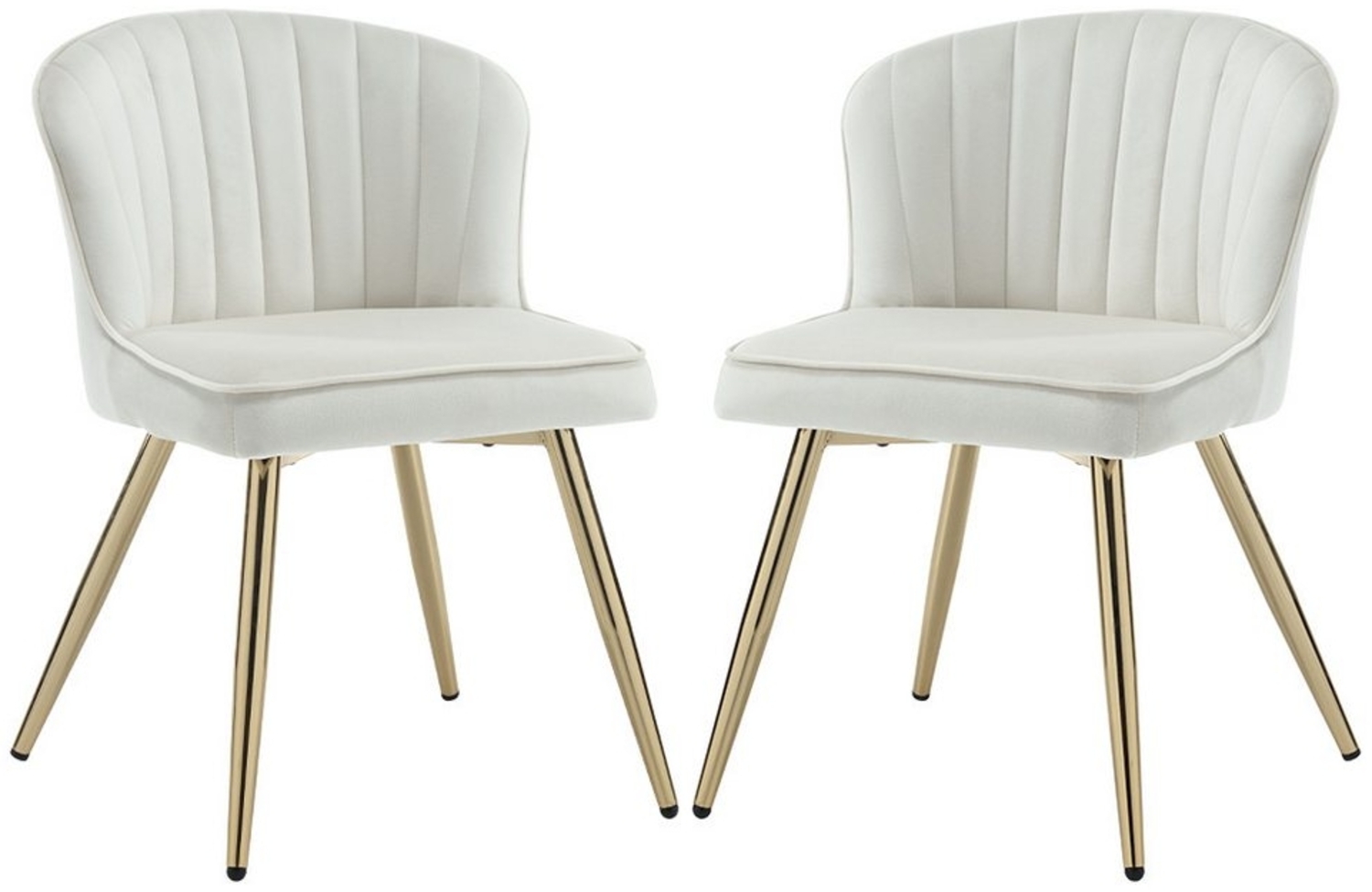 WAHSON OFFICE CHAIRS Esszimmerstuhl 2er Set, Gebogene Linie Rückenlehne, Küchenstuhl mit goldenem Fuß (2 St) Bild 1