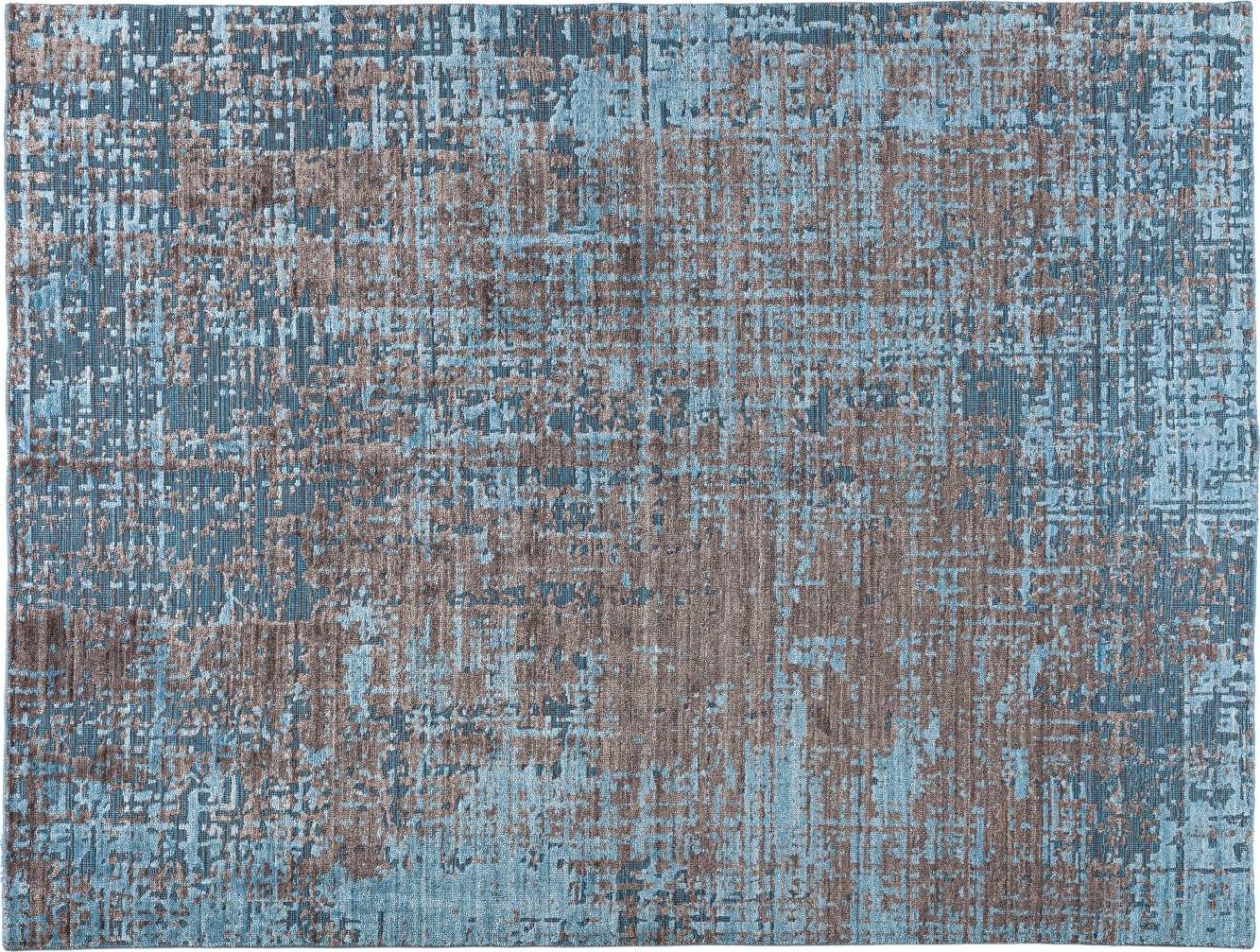 Nepal Teppich Sawe, Farbe: Braun Türkis, Größe: 170x240 cm Bild 1