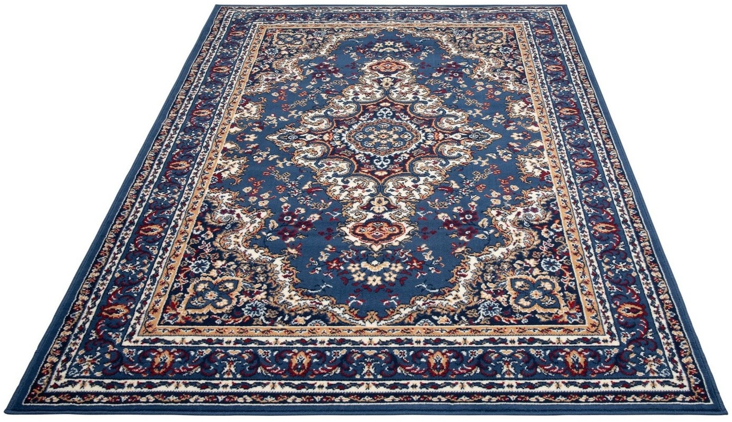 Home affaire Teppich Oriental, rechteckig, Höhe: 7 mm, Orient-Optik, mit Bordüre, Teppich, Kurzflor, Weich, Pflegeleicht Bild 1