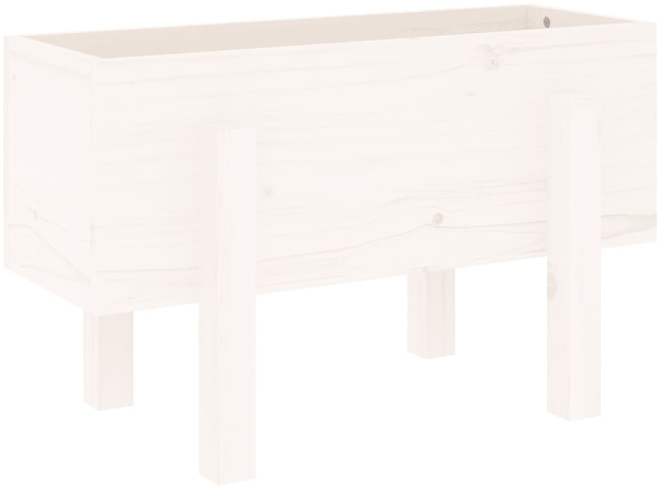 vidaXL Pflanzkübel Weiß 62x30x38 cm Massivholz Kiefer 825178 Bild 1