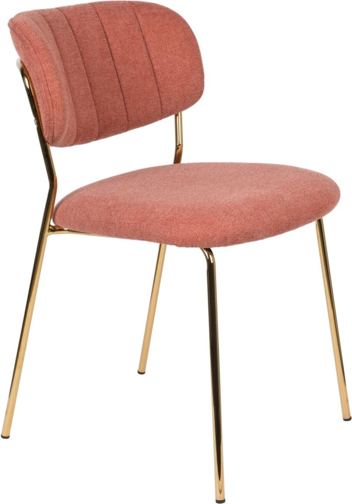 Stuhl Esszimmerstuhl Polsterstuhl JOLIEN GOLD/PINK Bild 1